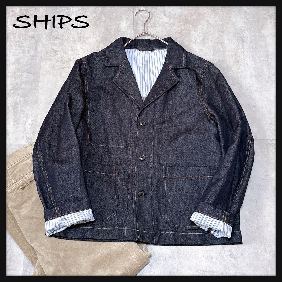 SHPS シップス ペーパーデニム カバーオール ジャケット SS・SHIPS