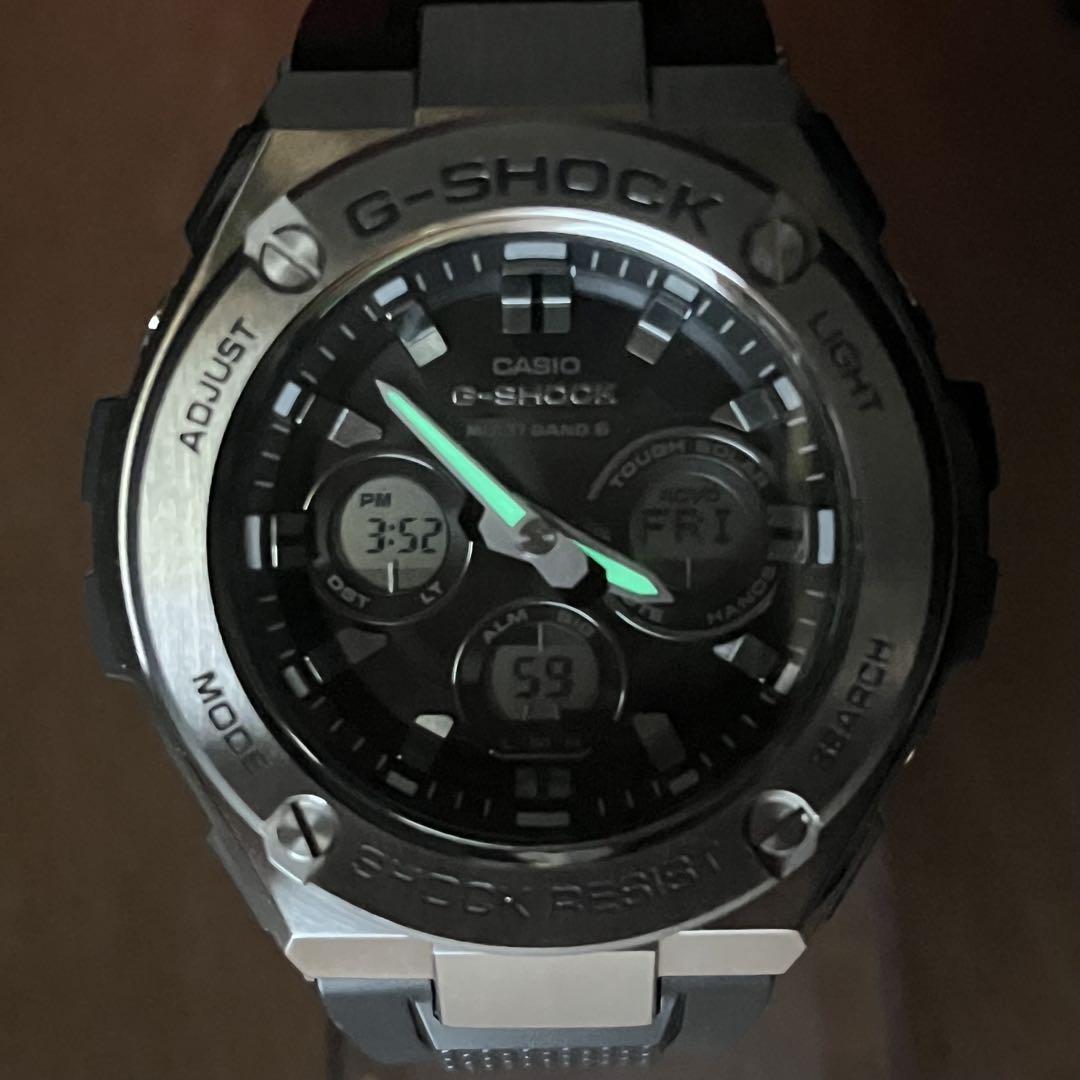 美品】カシオ G-SHOCK/GSTーW310電波ソーラー/ステンレスベゼル