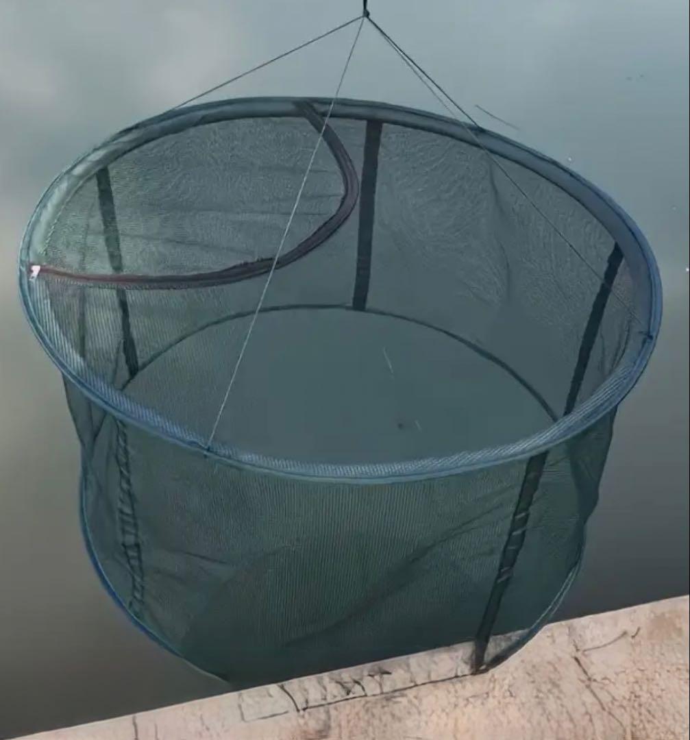 生簀　ビク　魚籠　スカリ　養殖　大型100cm×60cm 網　タモ　飼育