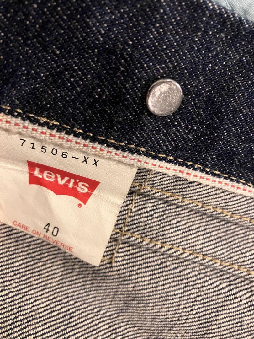 輝く高品質な 1st 大戦 71506xx Levi´s 97年製 BIGE 濃紺 サイズ40 ジャケット・アウター