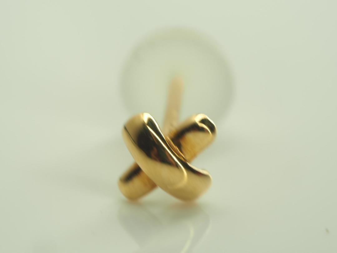 ◆TIFFANY&Co. ティファニークロスステッチピアス 片方 750YG