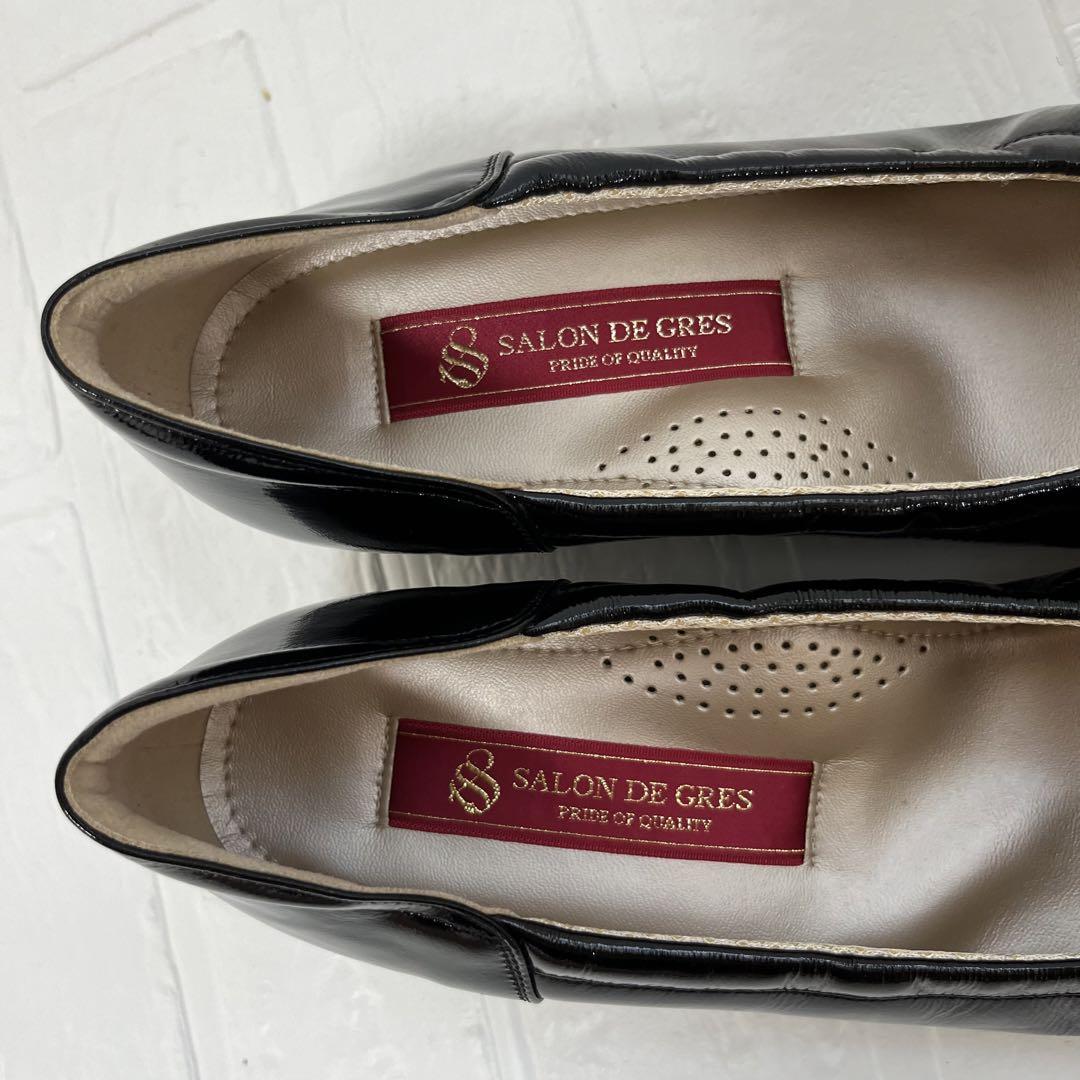 新品　SALON DE GRES パンプス バックル バレー 24 EEEE