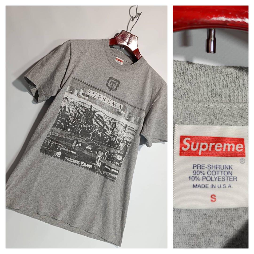 SupremeシュプリームUSA製SUPREMAフィレンツェ街並TシャツSグレー