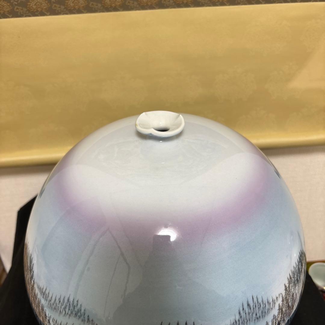 藤井朱明 壺 飾り壺 花器 日展人気作家 有田焼 特大 朝日花瓶 藤井朱明 壺 飾り壺 花器 日展人気作家 有田焼 特大 朝日花瓶