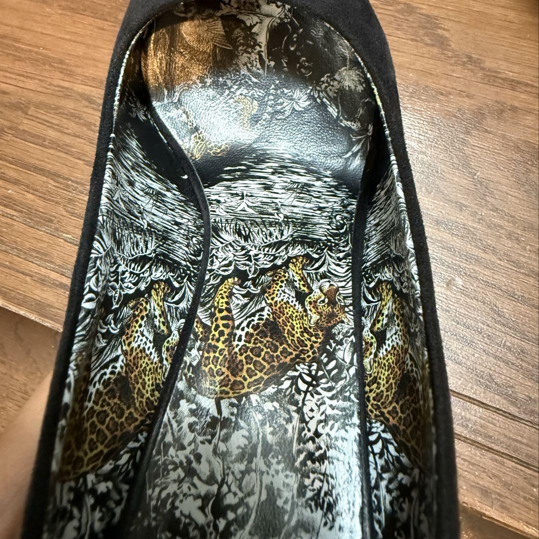 【レア品】エルメスパンプス　ヒョウ柄インソール　ポインテッドトゥ　9センチヒール