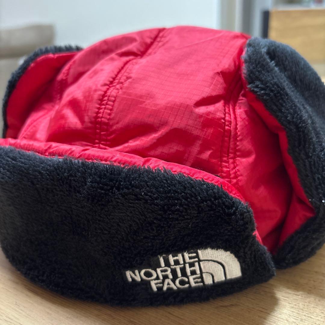 THE NORTH FACE フリースキャップ 赤 黒