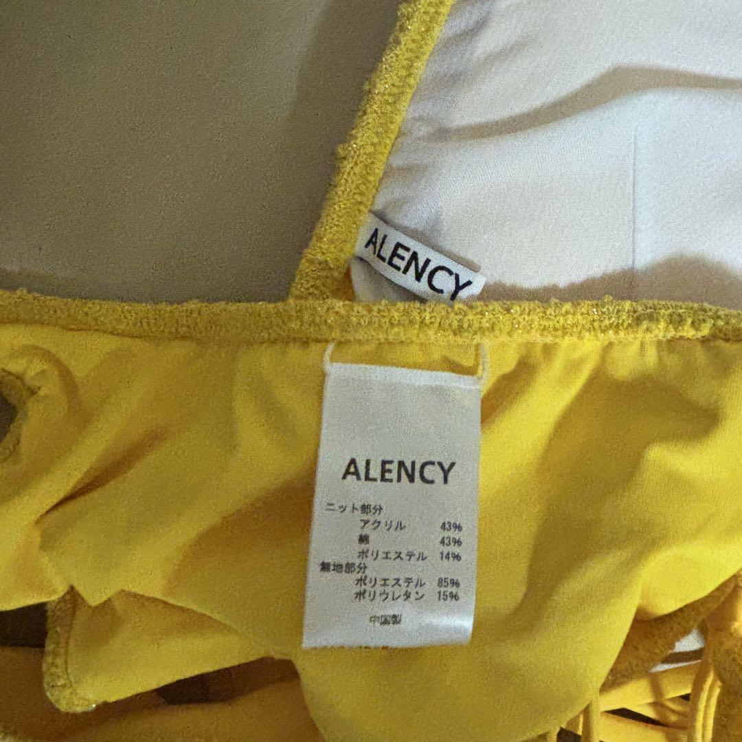ALENCY ラメニットビキニ イエロー