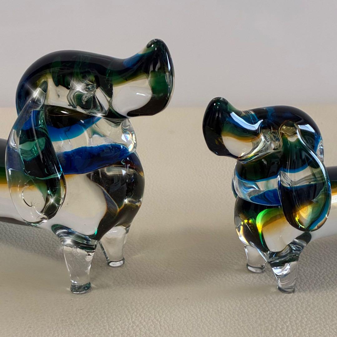 【Multi Glass/ガラス製/ダックスフント】置物 オブジェ レトロ Multi Glass/ガラス製/ダックスフント】置物 オブジェ 昭和