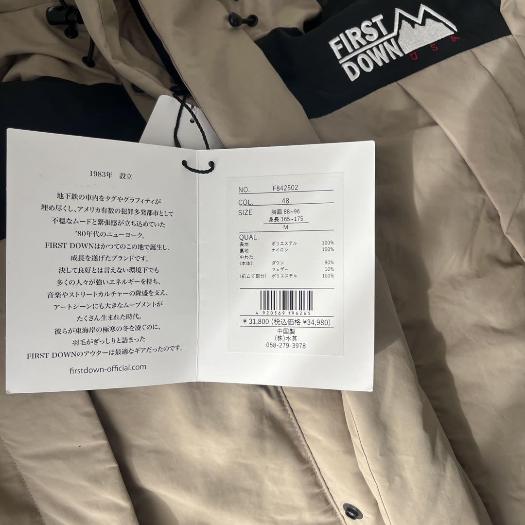 新品FIRST DOWN ダウン ジャケット F842502 M