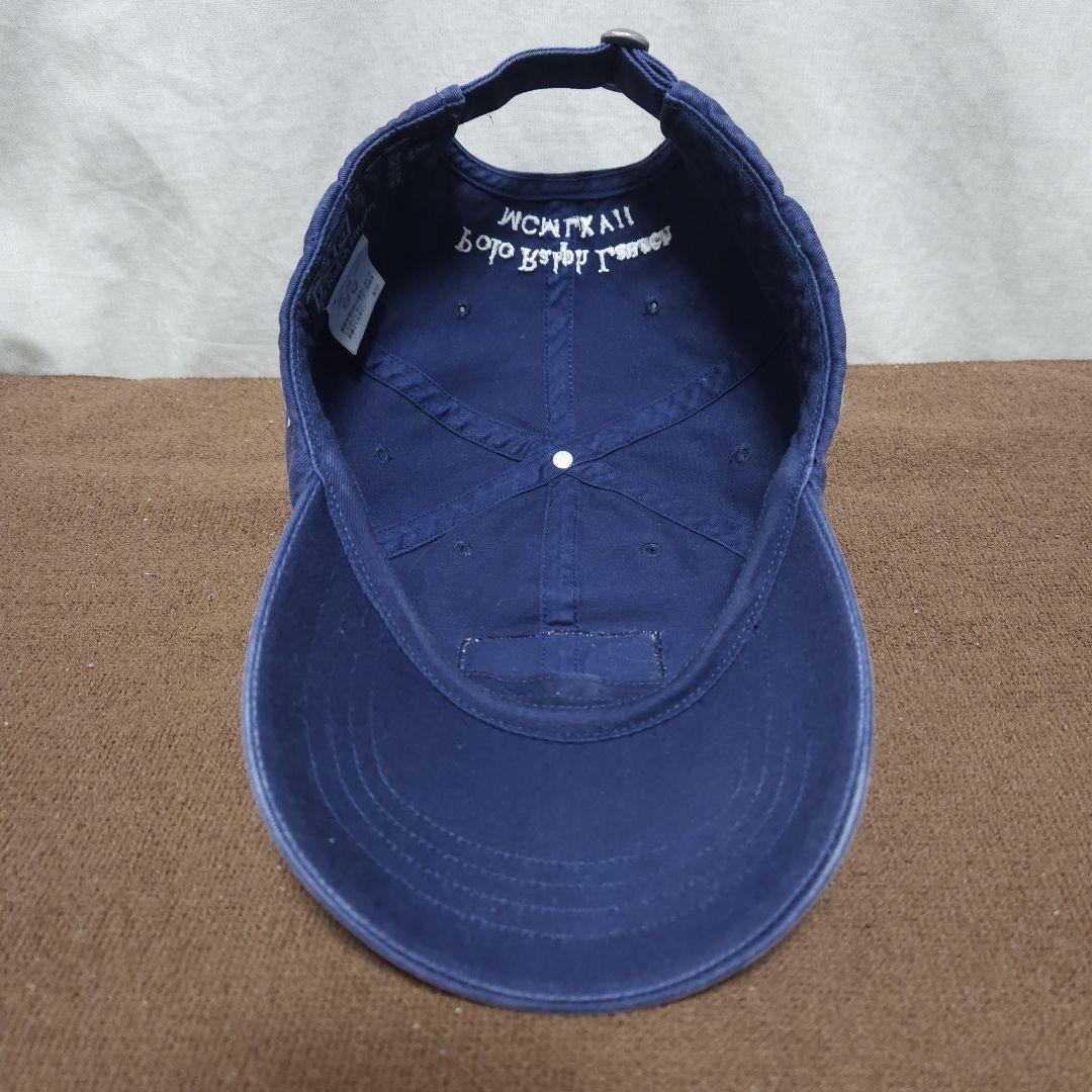 ポロ POLO ラルフローレン キャップ 紺 ネイビー ポニー 古着