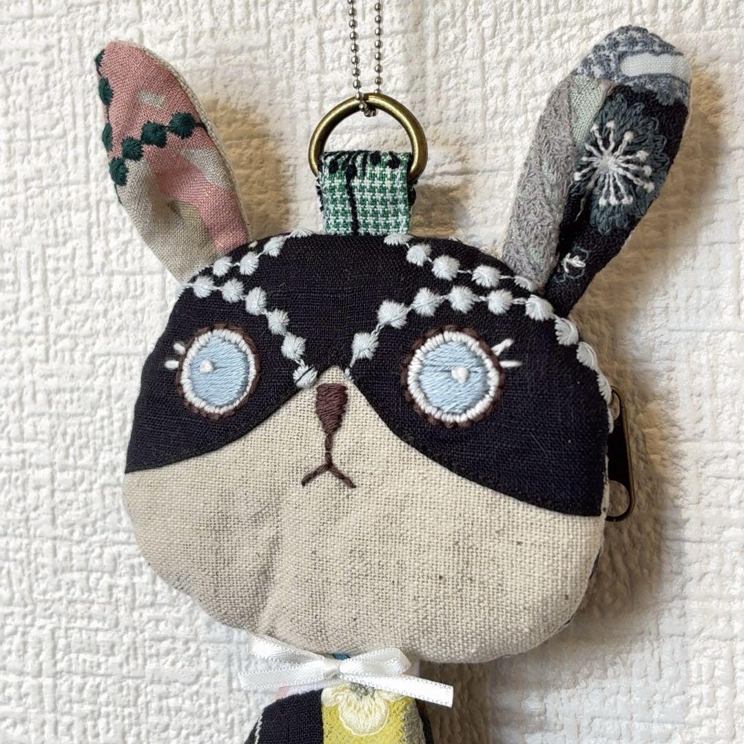 お役に立ちたいうさちゃん ミニポーチ ⚮̈﻿ ハンドメイド ミナ