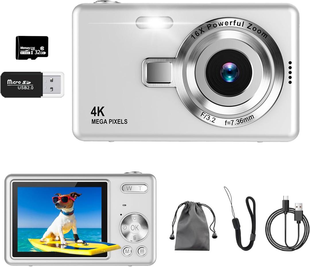✨SDカード付き32GB✨デジカメ【4K動画撮影 5000万画素】デジタルカメラ