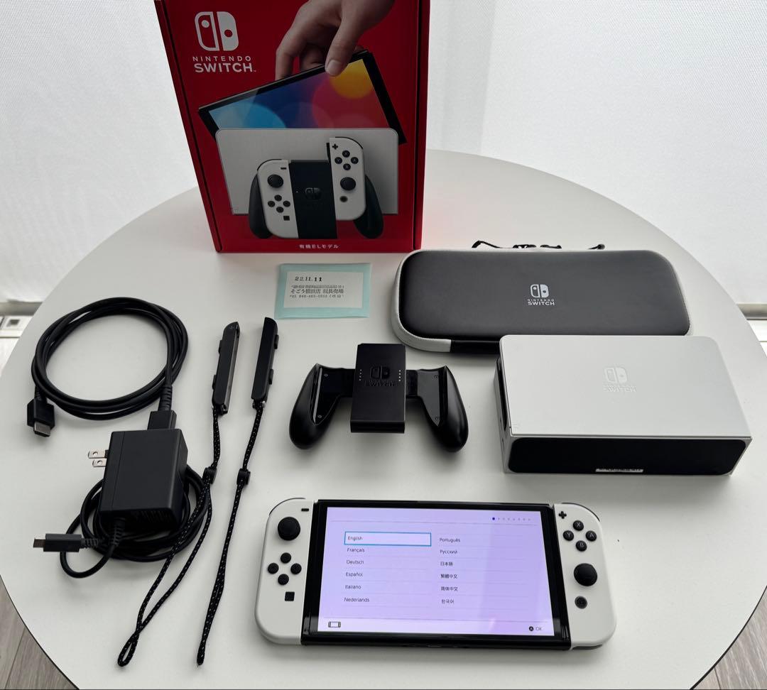Nintendo Switch 有機ELモデル 本体 純正別売りケース付き