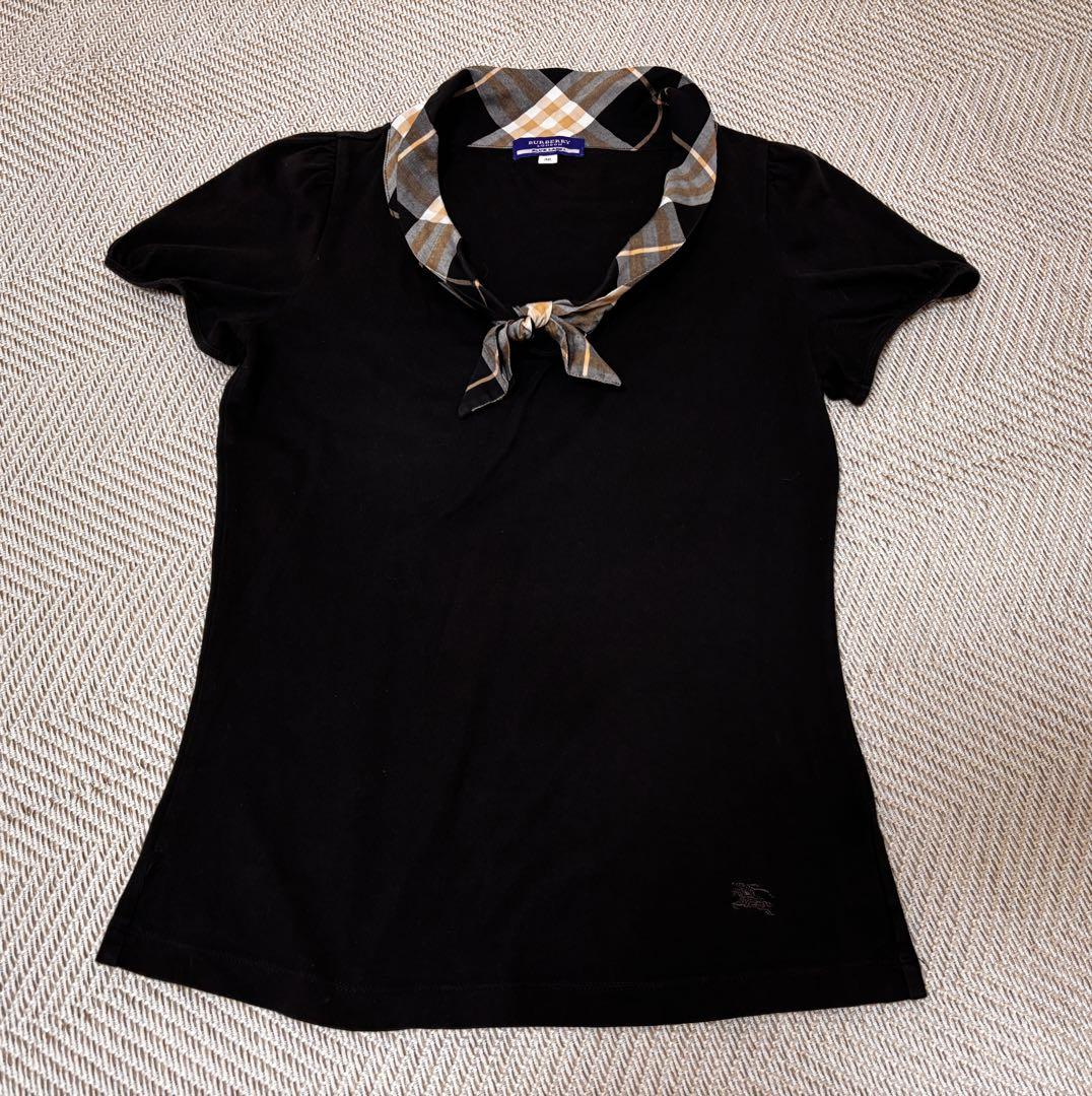 BURBERRY ブルーレーベル ノバチェック　ボウタイ ホース刺繍 38(M)