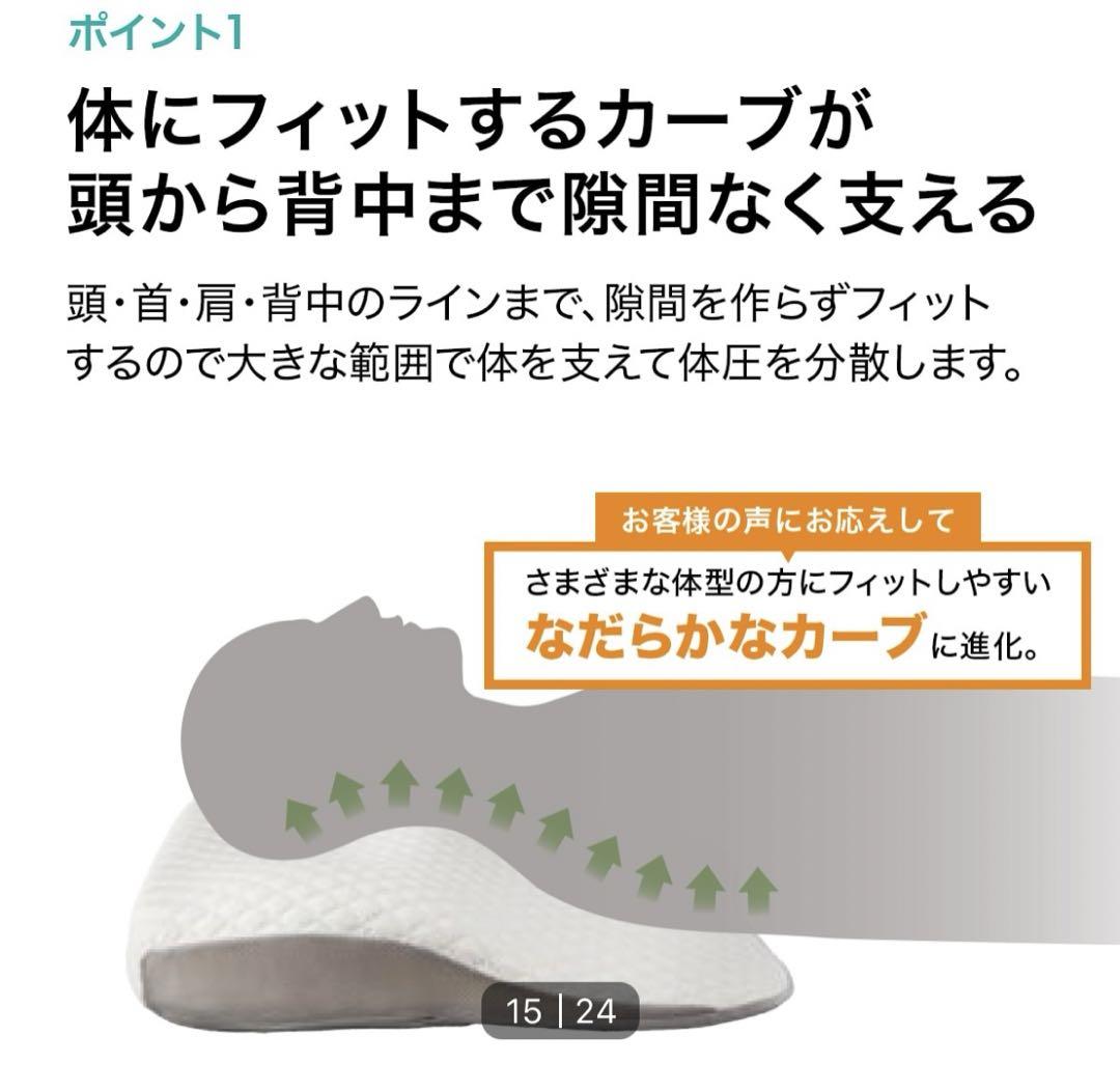 ケンタ☆ニトリ☆ 肩・首・背中も支える枕•専用カバー（グレー）セット☆