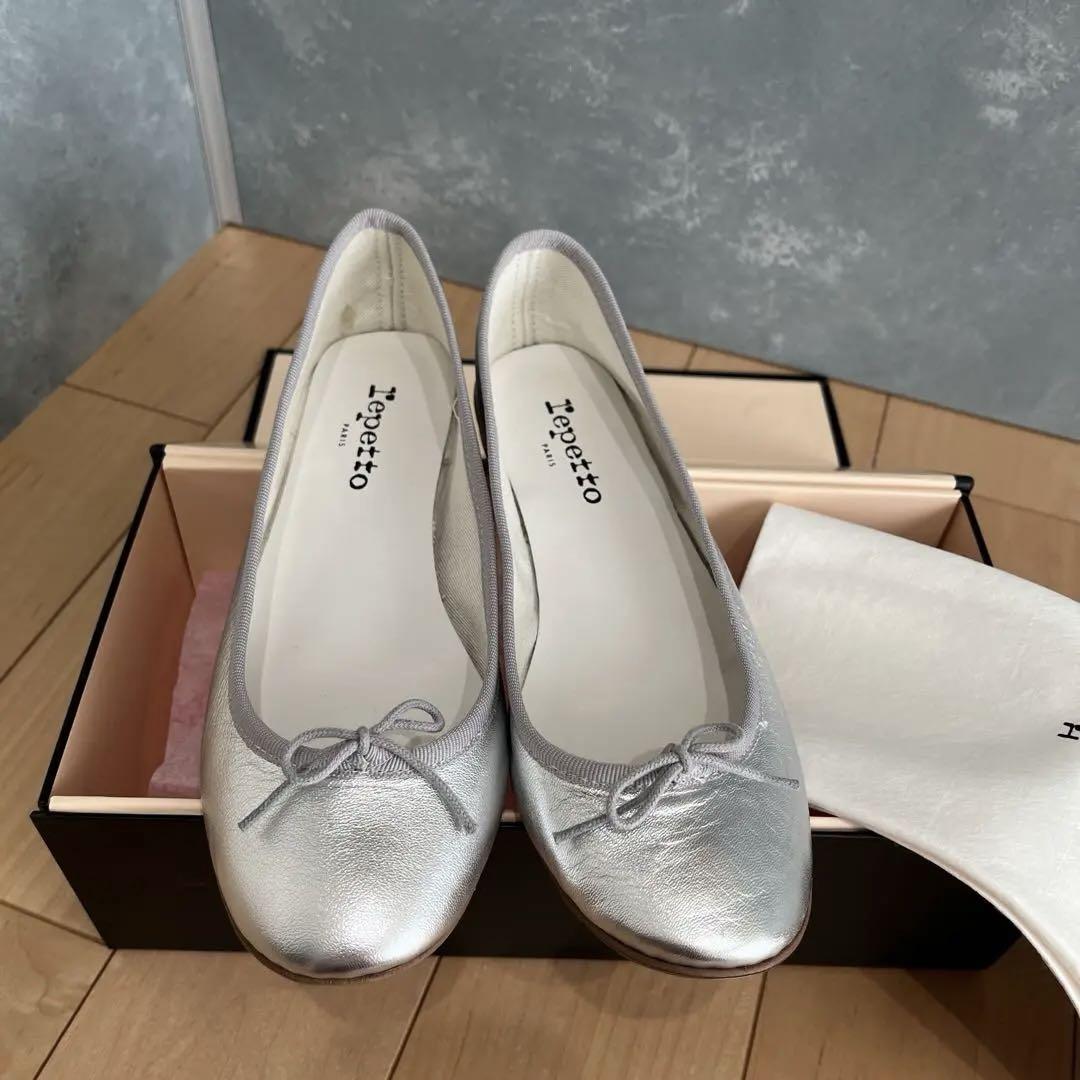 Repetto♡シルバー フラットシューズ 38