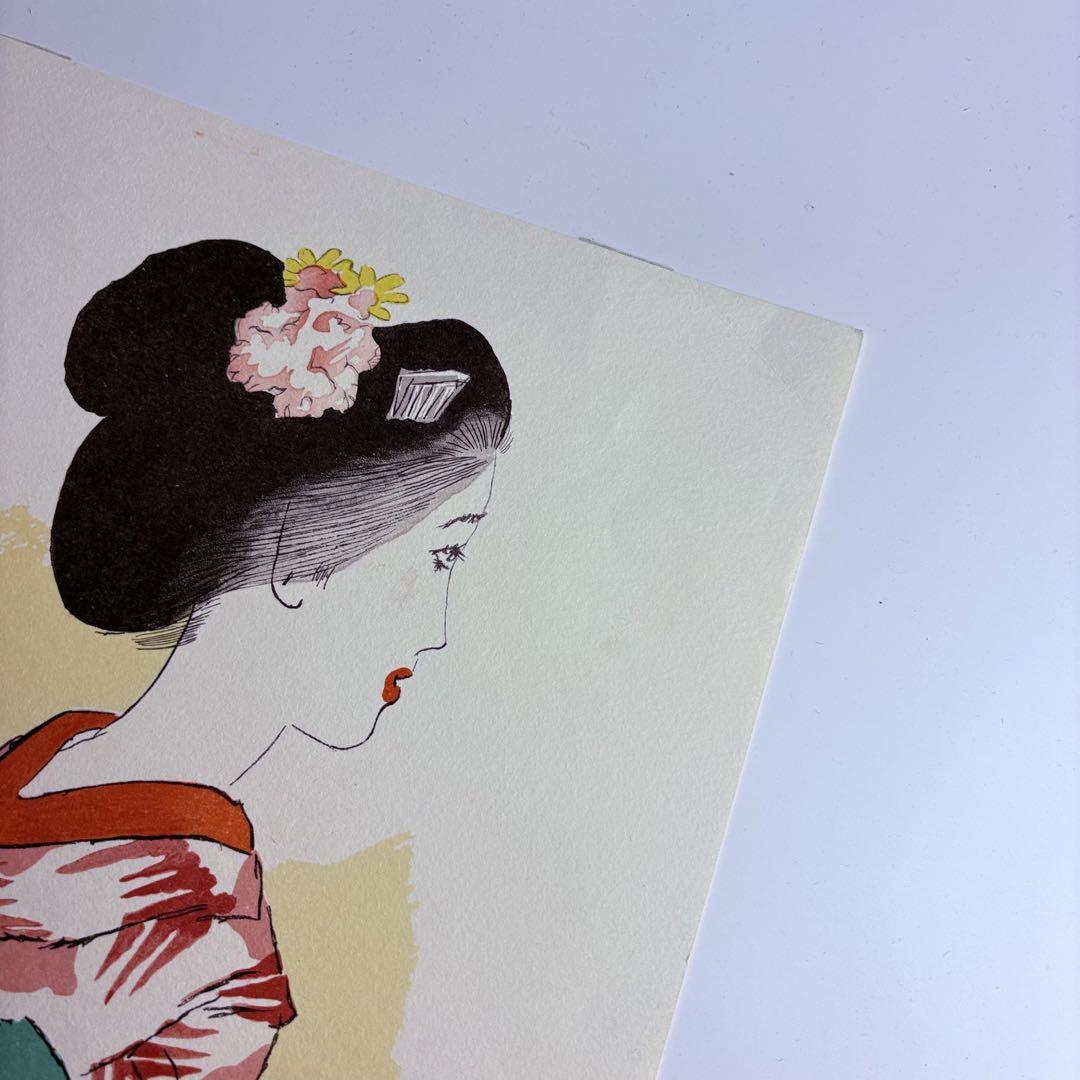竹久夢二、【『露地のほそみち』湯上り】、希少な大判額装用画集より 露地のほそみち（アト版）｣竹久夢二 | 山田書店美術部オンライン