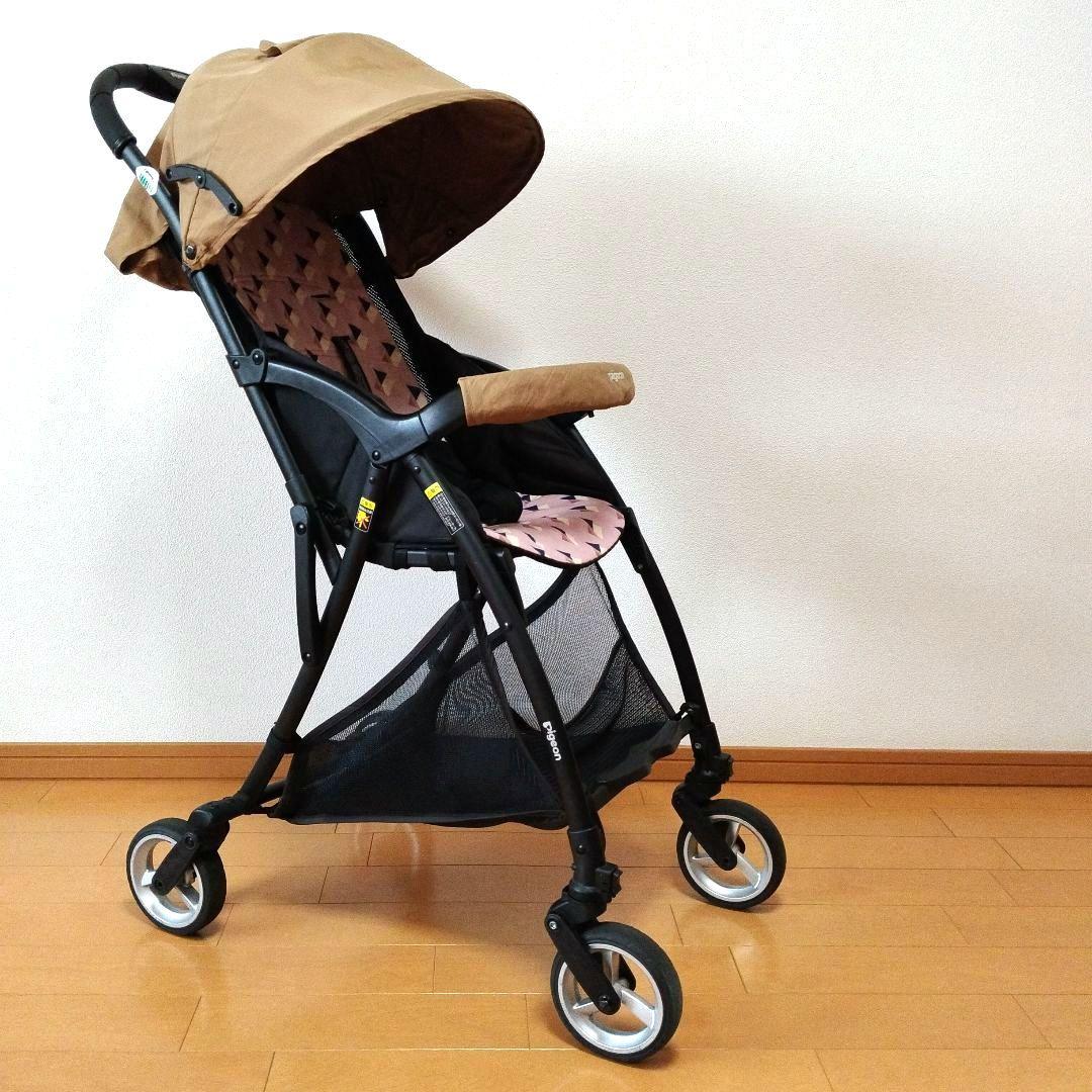 【ピジョン】 Ｂ形　トフィーベージュ　軽量ベビーカー　生後7ヶ月〜　手入れ済❗️