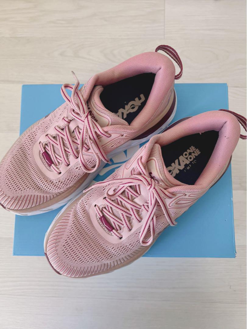 HOKA BONDI 7 23.5㎝ ランニングシューズ くすみピンク