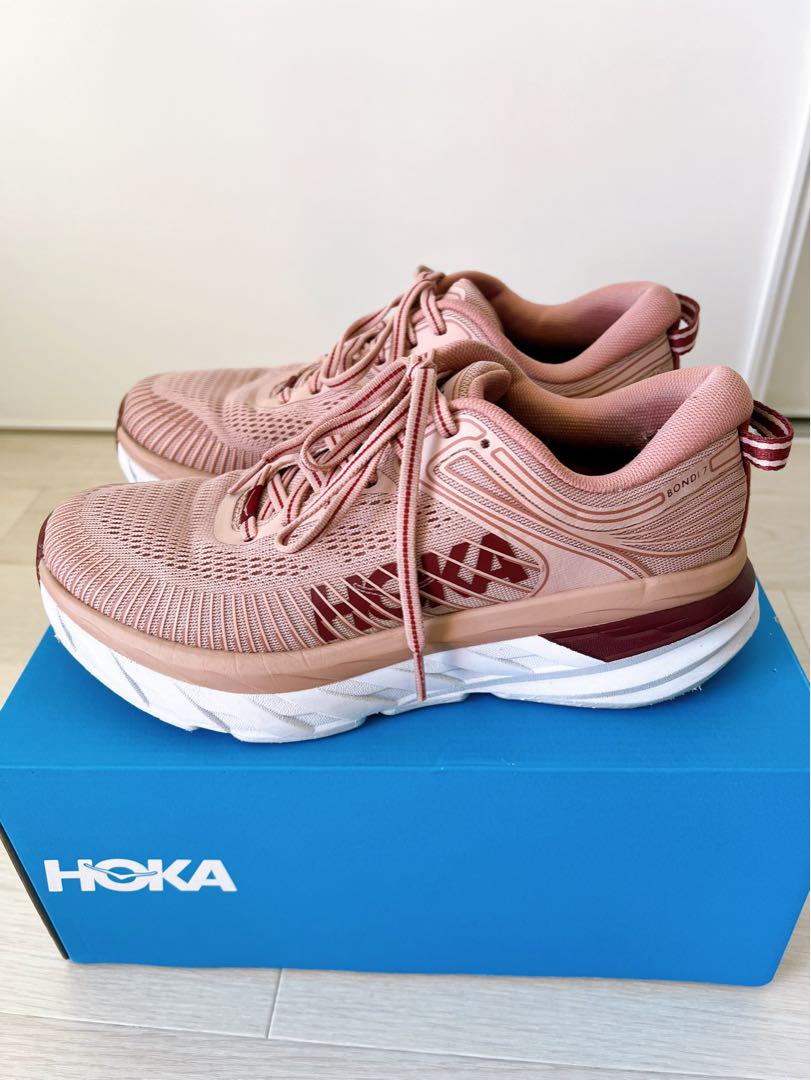 HOKA BONDI 7 23.5㎝ ランニングシューズ くすみピンク