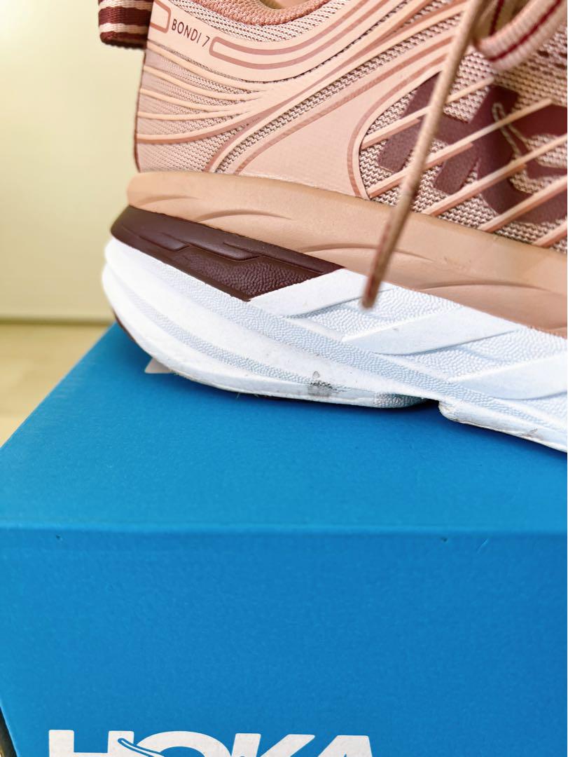 HOKA BONDI 7 23.5㎝ ランニングシューズ くすみピンク