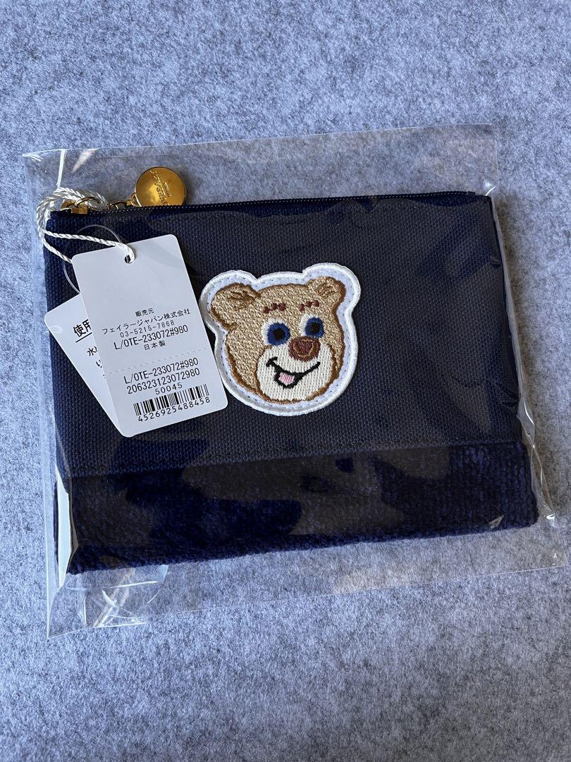 フェイラー FEILER オールドテディ ワッペンポーチ 新品 ネイビー