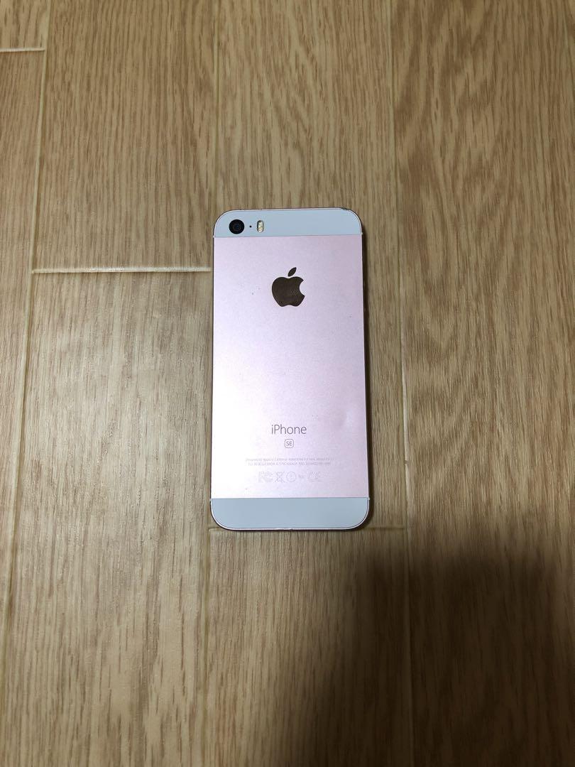IphoneSE 64GB RoseGold SIMフリーバッテリー100％良品 IphoneSE Rose Gold 64GB SIMフリーバッテリー86