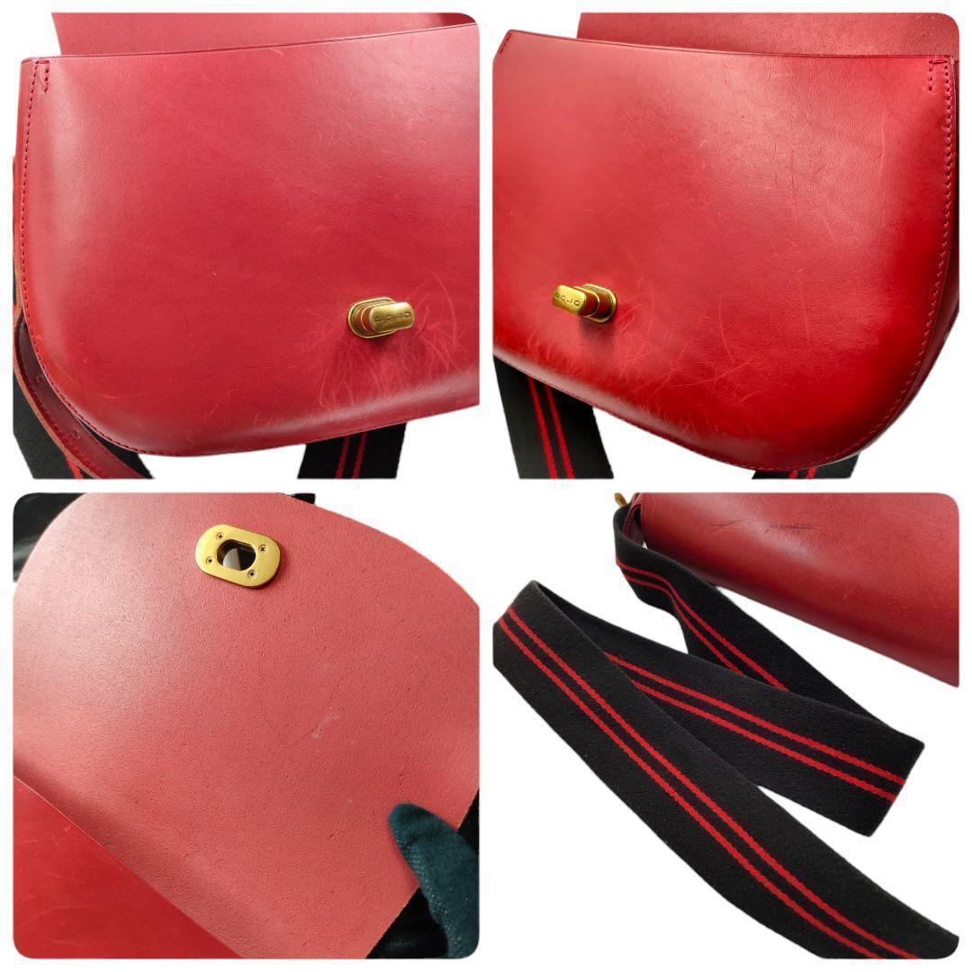 ポロラルフローレン ターンロック ショルダーバッグ フラップ 革