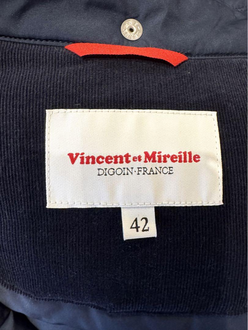最終値下！タグ付き新品Vincent et Mireille ダウンネイビー34