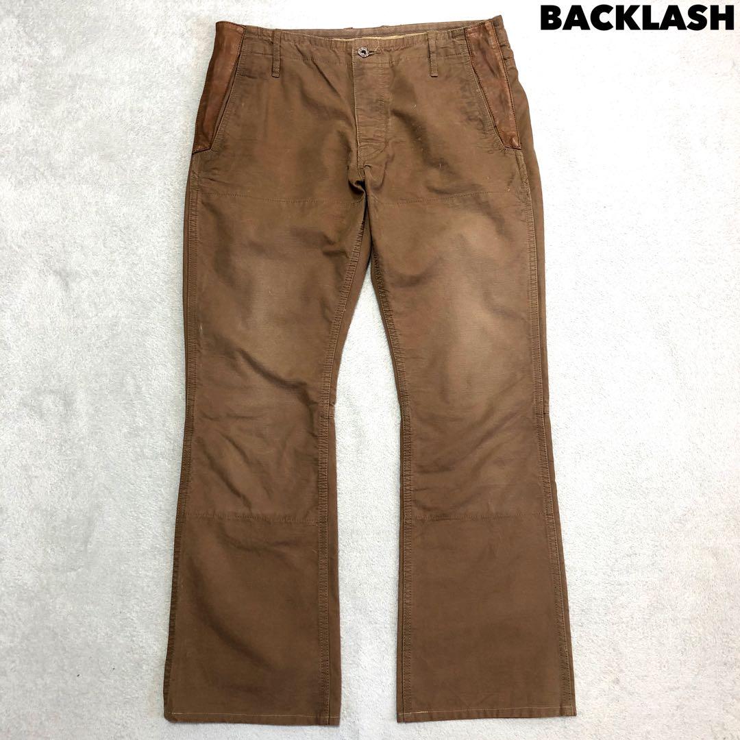 BACKLASH チノパンツ ブーツカット レザー リザード バックラッシュ