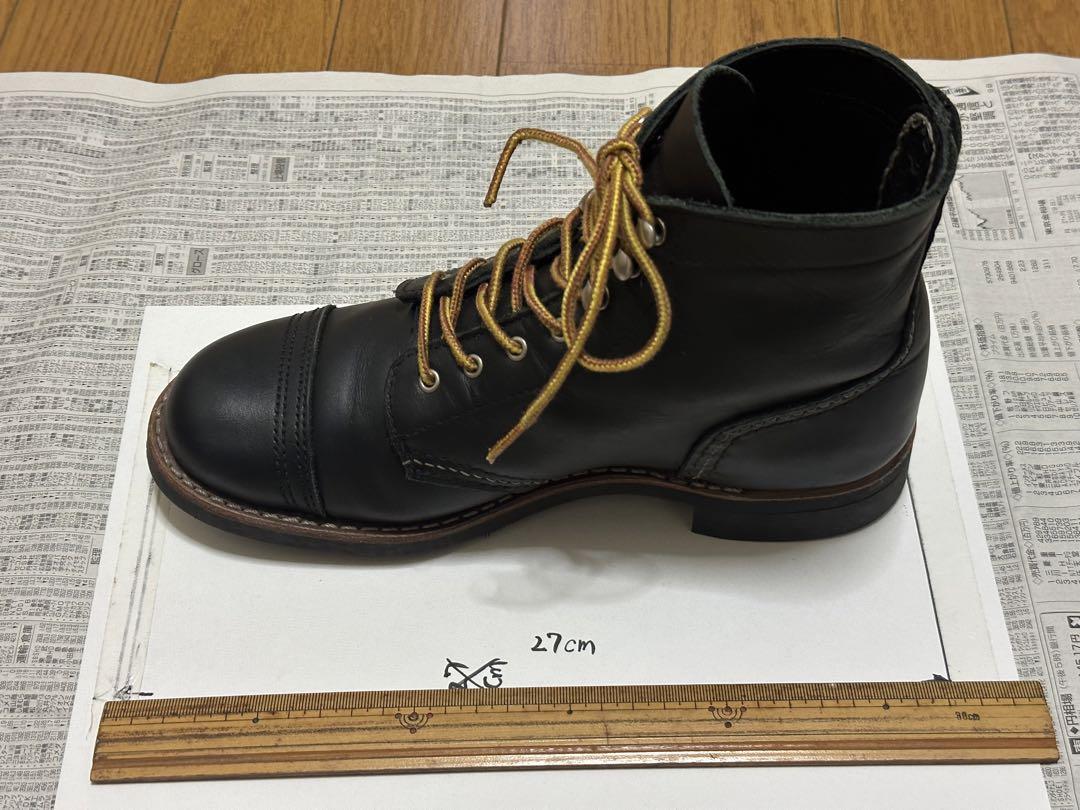 REDWINGレッドウィング、アイアンレンジャー　黒ワークブーツ24㎝