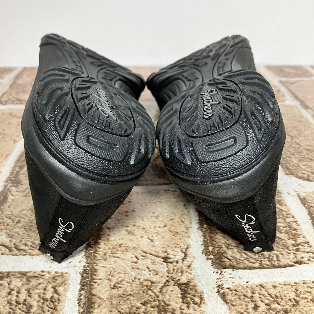 新品✨ スケッチャーズ 26 フラットシューズ パンチング ブラック 黒