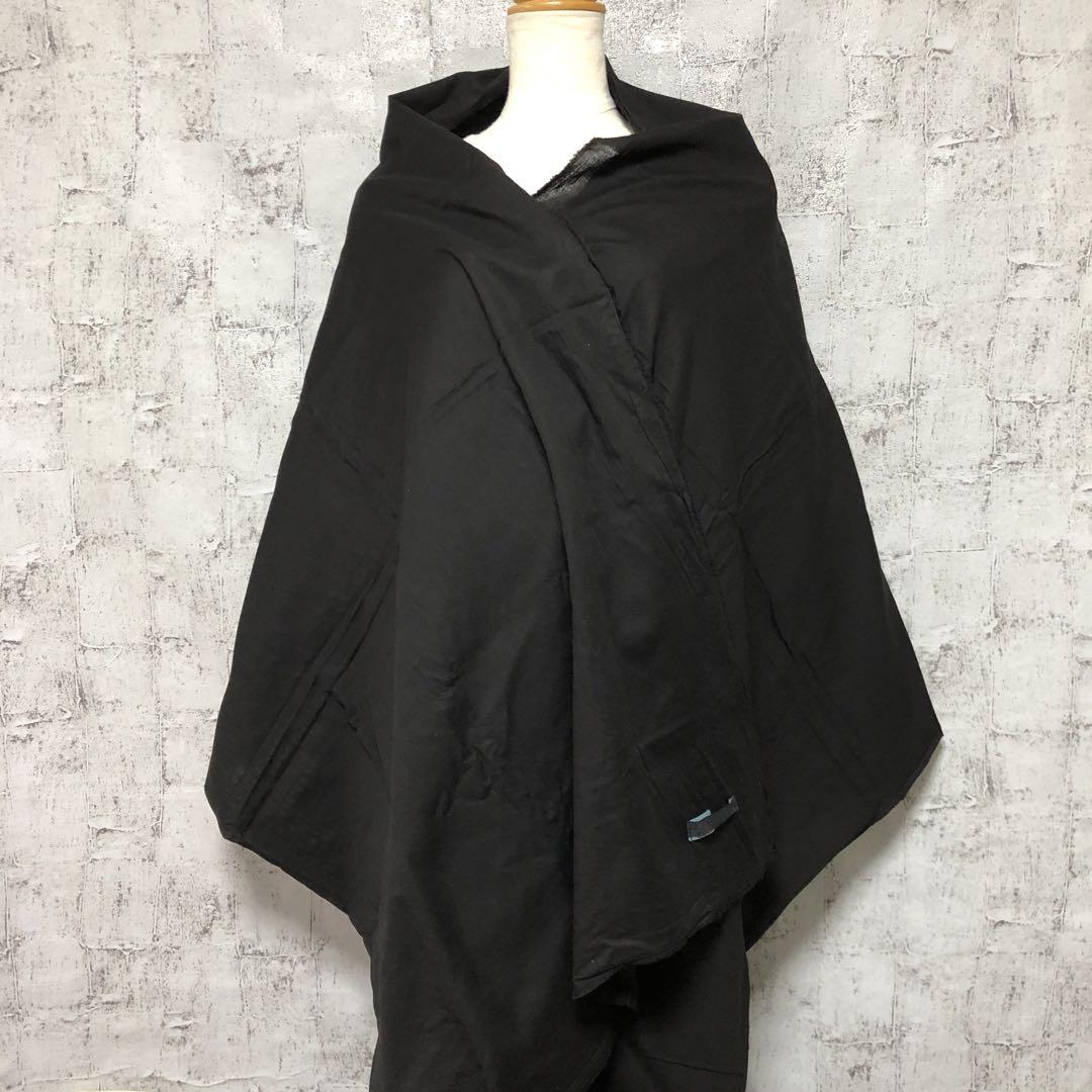 【COMME des GARCONS】コットン100% 大判ストール ブラック