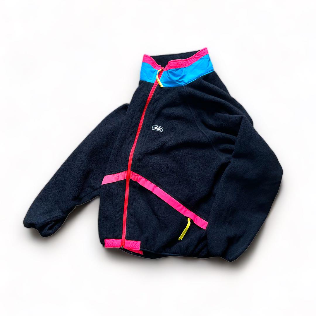 80s Wool Rich fleece jacket USA製 ブラック