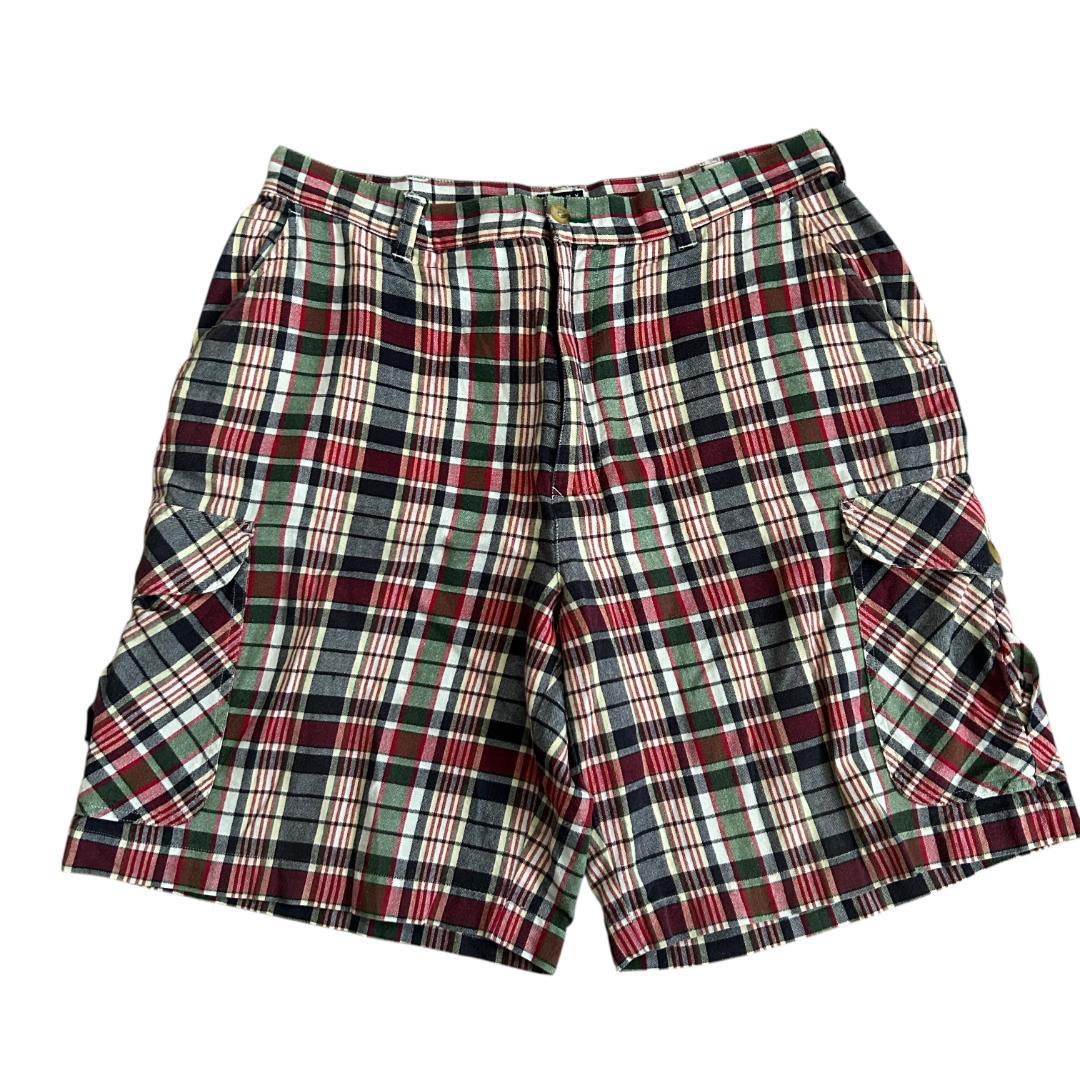 H99@ TOMMY HILFIGER バギー ショーツ ハーフパンツ チェック