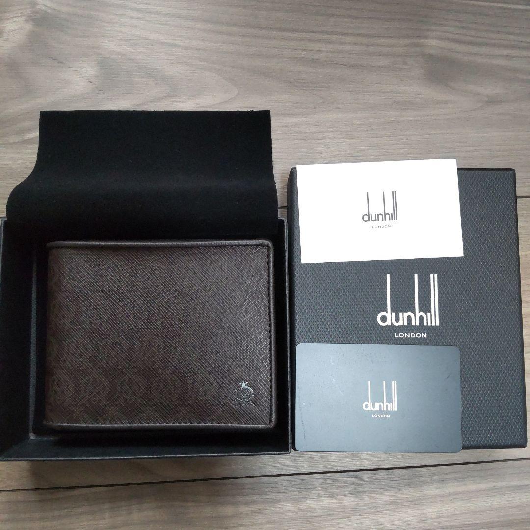 dunhill ダンヒル ブラウン 二つ折り財布