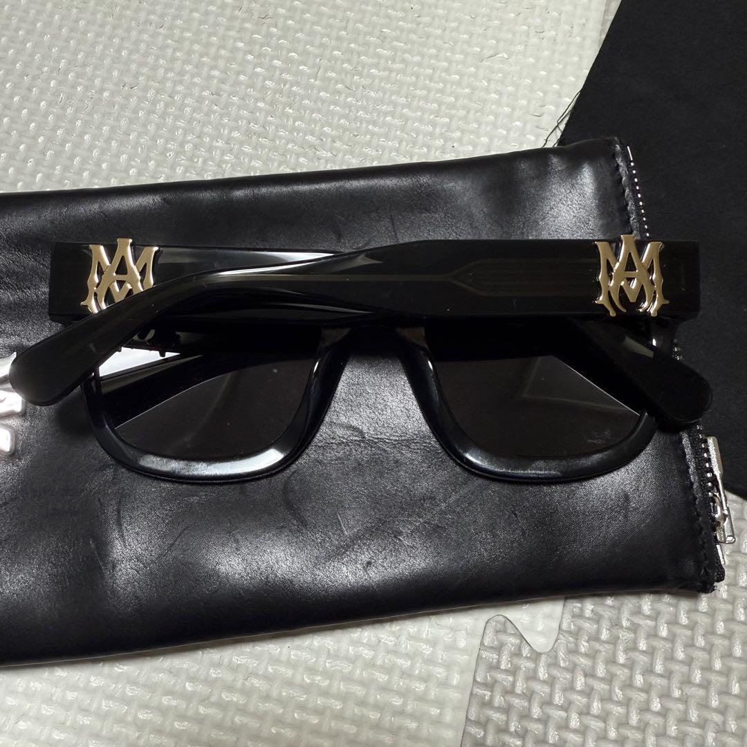 【クラシック♪】AMIRI M メタルロゴ スクエア サングラス CLASSIC MA SUNGLASSES - Black | AMIRI