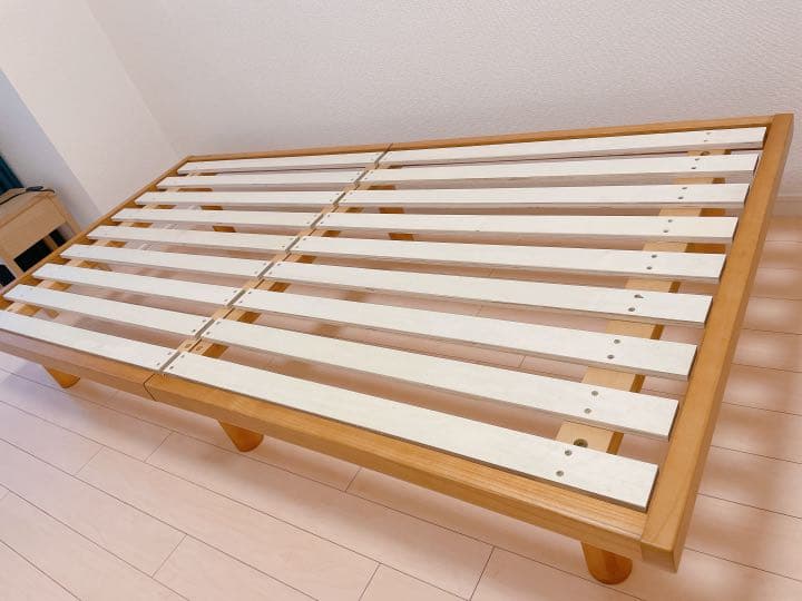 アウトレット品 Leqffy Bitterボトムベッド すのこ 収納 簡単組立