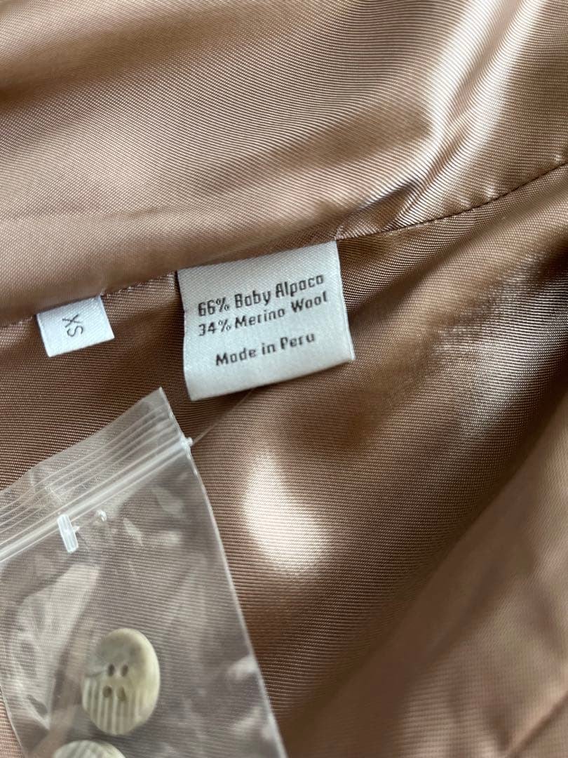 SOL ライトベージュ アルパカウールコート