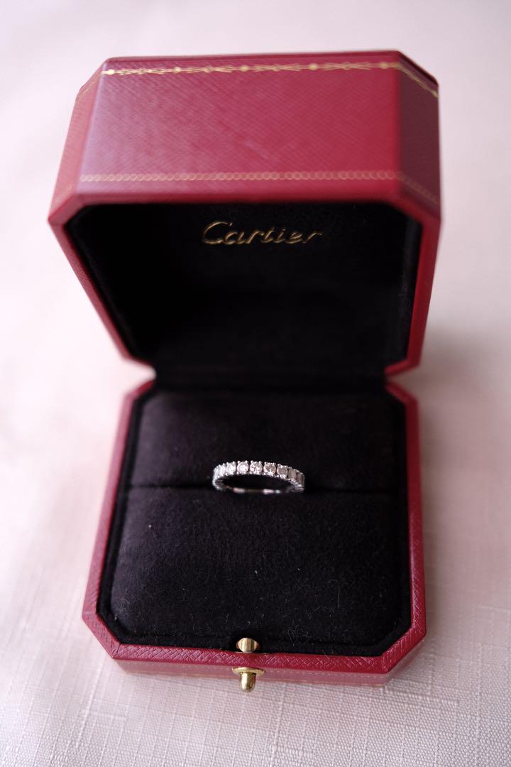 極美品 Cartier カルティエダイヤリングエタンセル プラチナ 正規品箱付き