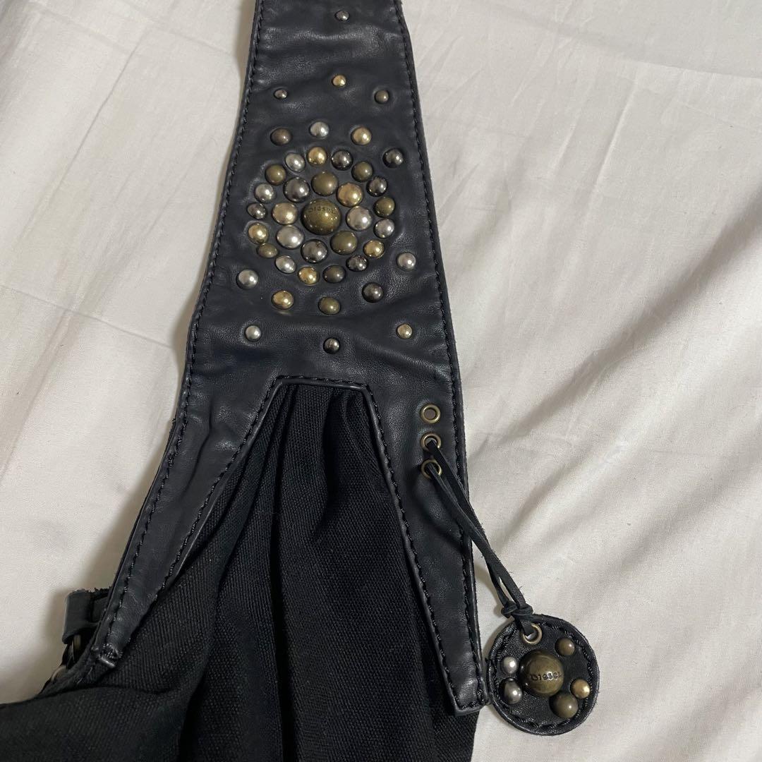 バッグ DIESEL Archive studs leather shoulderbag DIESEL Archive studs leather shoulderbag - バッグ送料 無料 通販
