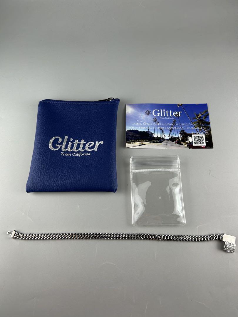 【新品未使用】Glitter チェーンブレスレット シルバー　20cm