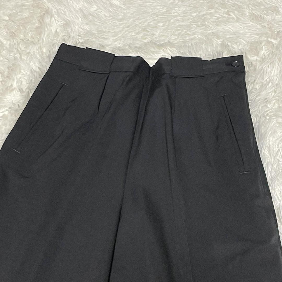 Y's 90's ウールギャバジン センタープレス サルエルパンツ M ブラック