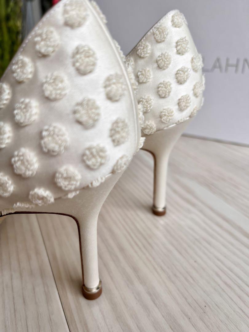【MANOLO BLAHNIK】ハンギシ ホワイト 37