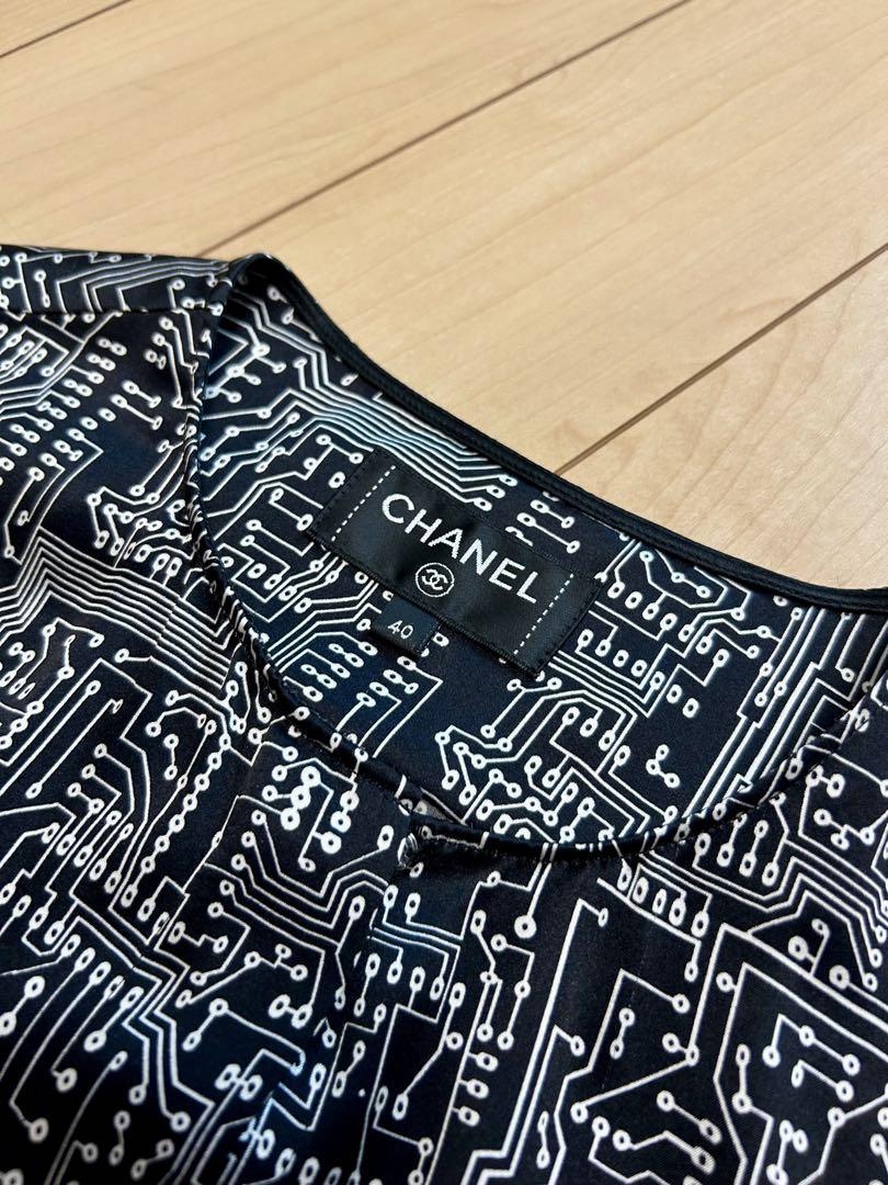 美品　CHANEL シャネル　長袖ブラウス　シースルー