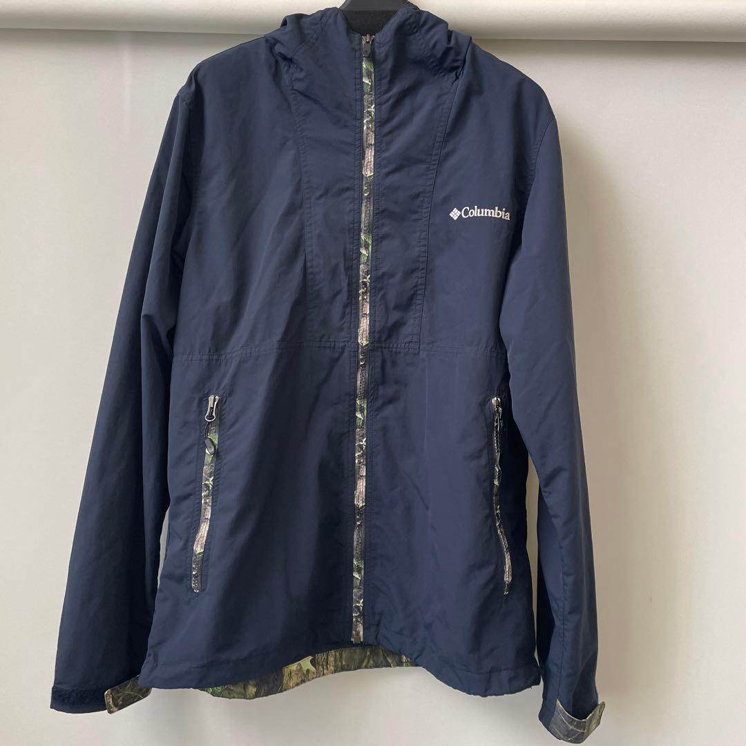 Columbia フード付き　ネイビー　ジャケット　マウンテンパーカー