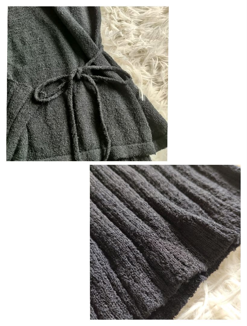 EIMY ISTOIRE エイミーイストワール ニットワンピース ブラックFREE SIZE・eimy istoire DECORATOM_COM_BR