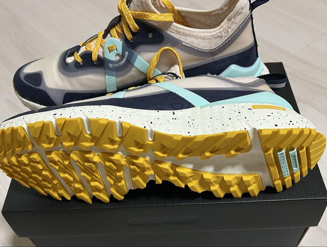 Cole Haan 防水スニーカー ベージュ/ネイビー/イエロー　サイズ8 新品
