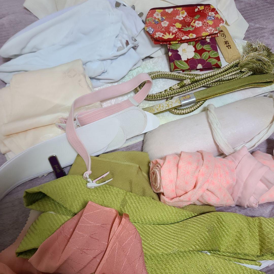 豪華ラメ着物帯長襦袢2枚帯締め帯揚げ腰ひもコウリンベルト帯板その他小物全セット! 豪華ラメ着物帯長襦袢2枚帯締め帯揚げ腰ひもコウリンベルト帯板その他小物全セット!