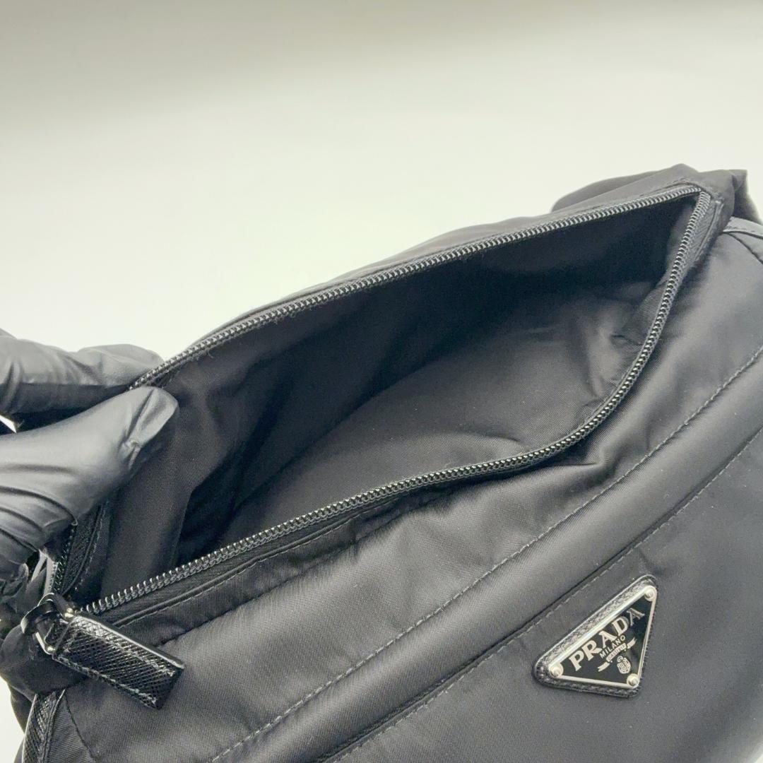 【極美品】PRADA Re-Nylon x サフィアーノ ショルダーバッグ